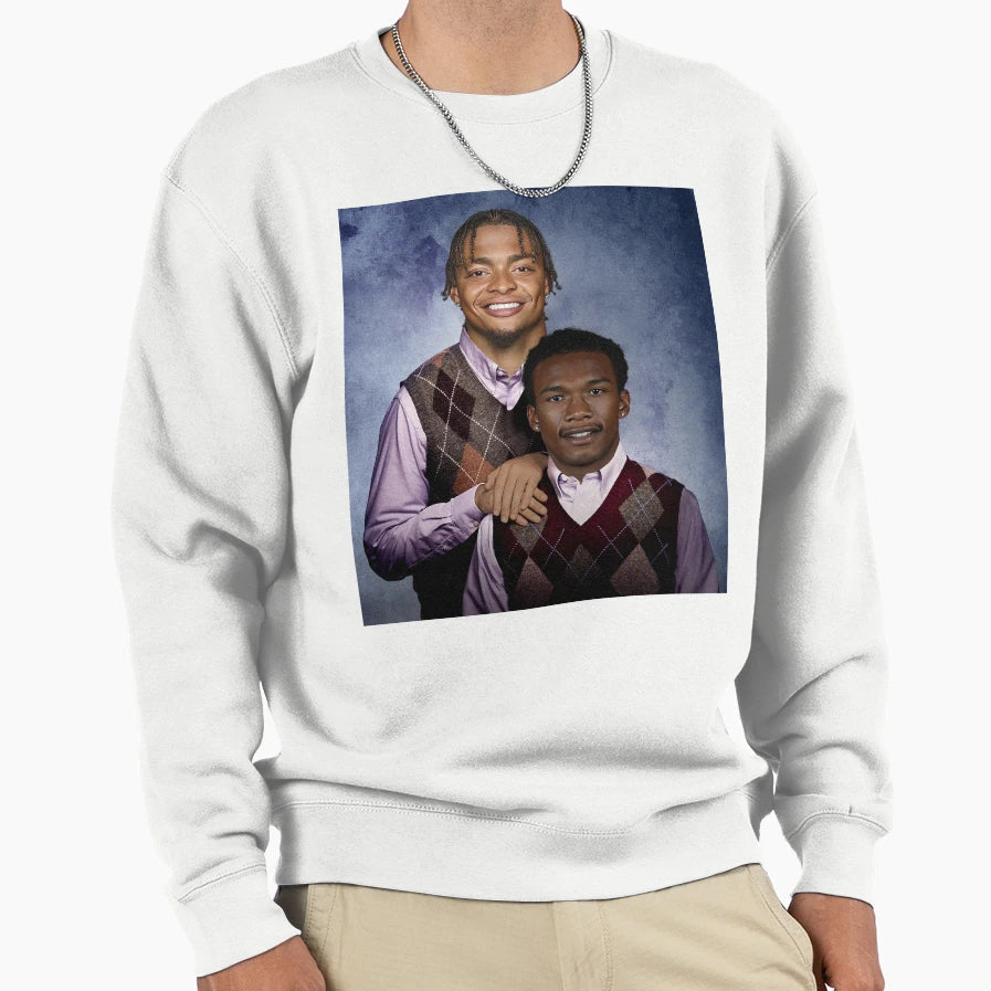 Justin Fields Garrett Wilson Sweatshirt - Custom Art Print for Adults - T-Shirt, Sweatshirt, Hoodie