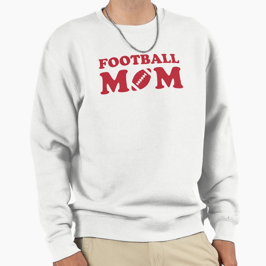 Football Mom Red Sweatshirt - Custom Art Print Unisex - T-Shirt, Sweatshirt, Hoodie