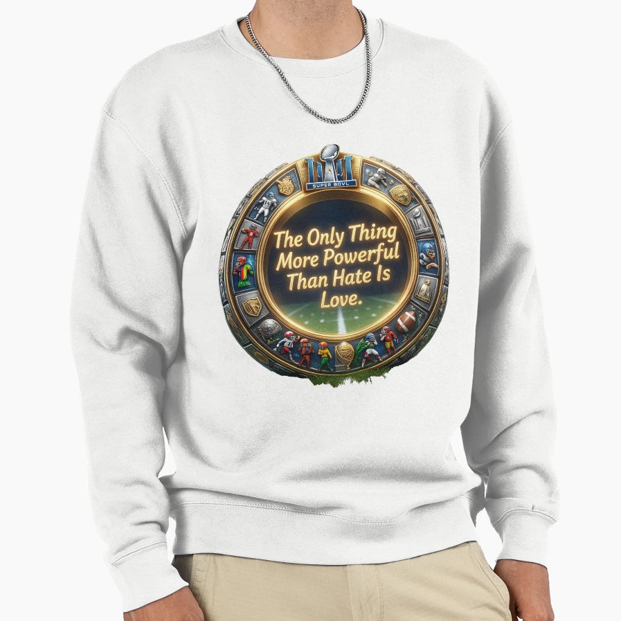 Only Thing More Powerful Than Hate Sweatshirt - Novelty Apparel Men Women - T-Shirt, Sweatshirt, Hoodie