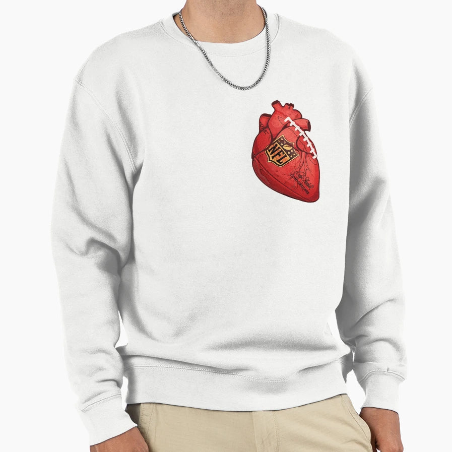 I Heart Football Sweatshirt - Streetwear Style Unisex - T-Shirt, Sweatshirt, Hoodie