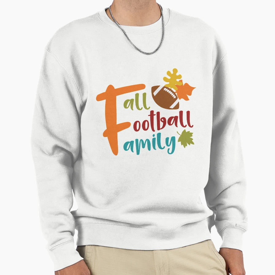 Fall Football Family Watercolor Sweatshirt - Minimalist Print Men Women - T-Shirt, Sweatshirt, Hoodie