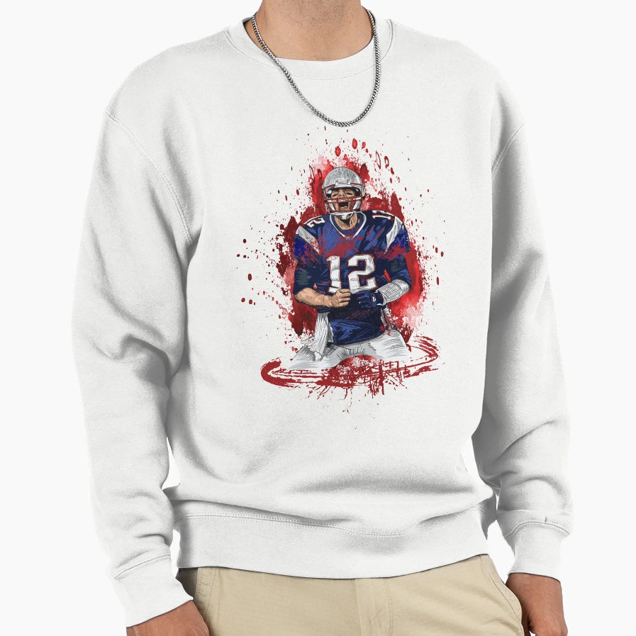 American Football Player Sweatshirt - Trendy Graphic for Adults - T-Shirt, Sweatshirt, Hoodie