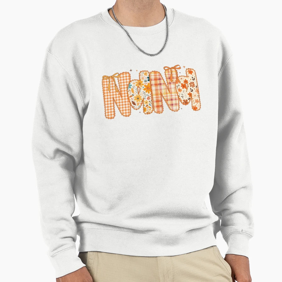 Nana Fall Bow Sweatshirt - Trendy Graphic for Adults - T-Shirt, Sweatshirt, Hoodie