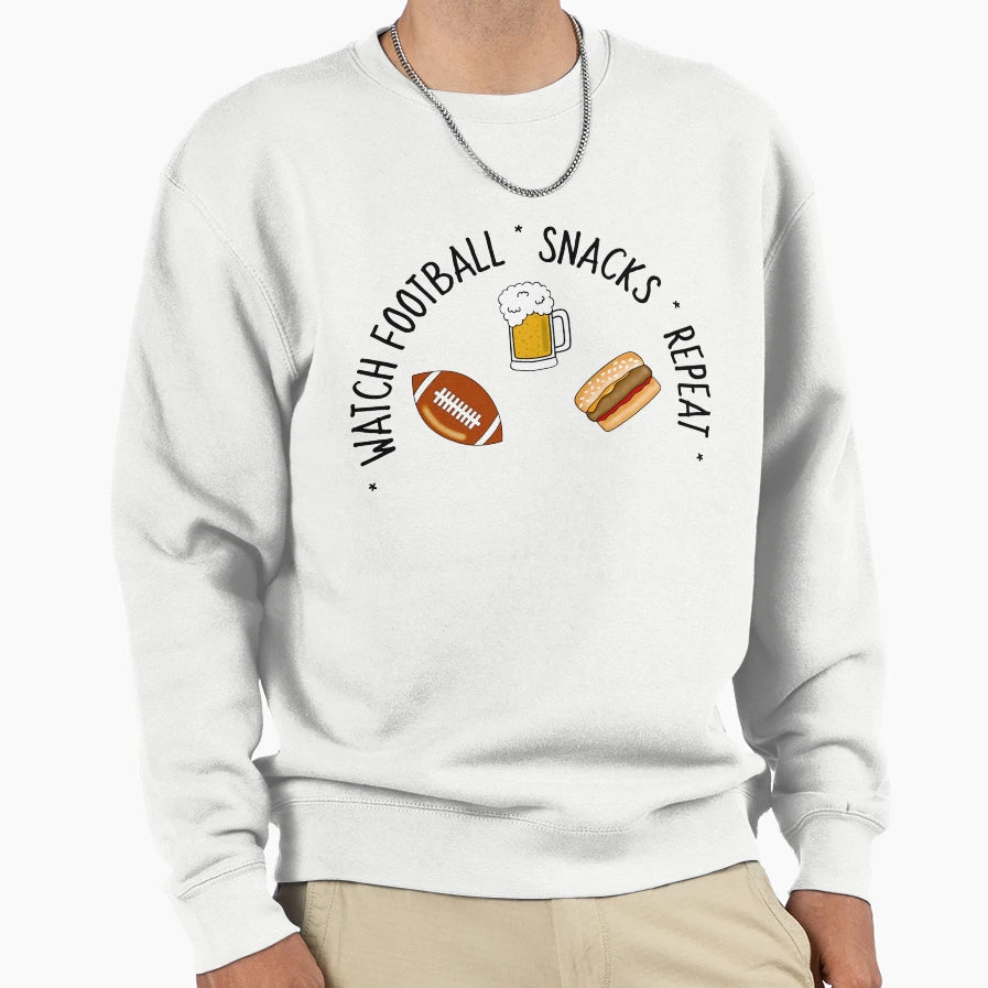 Football Lover Snacks Sweatshirt - Streetwear Style Men Women - T-Shirt, Sweatshirt, Hoodie