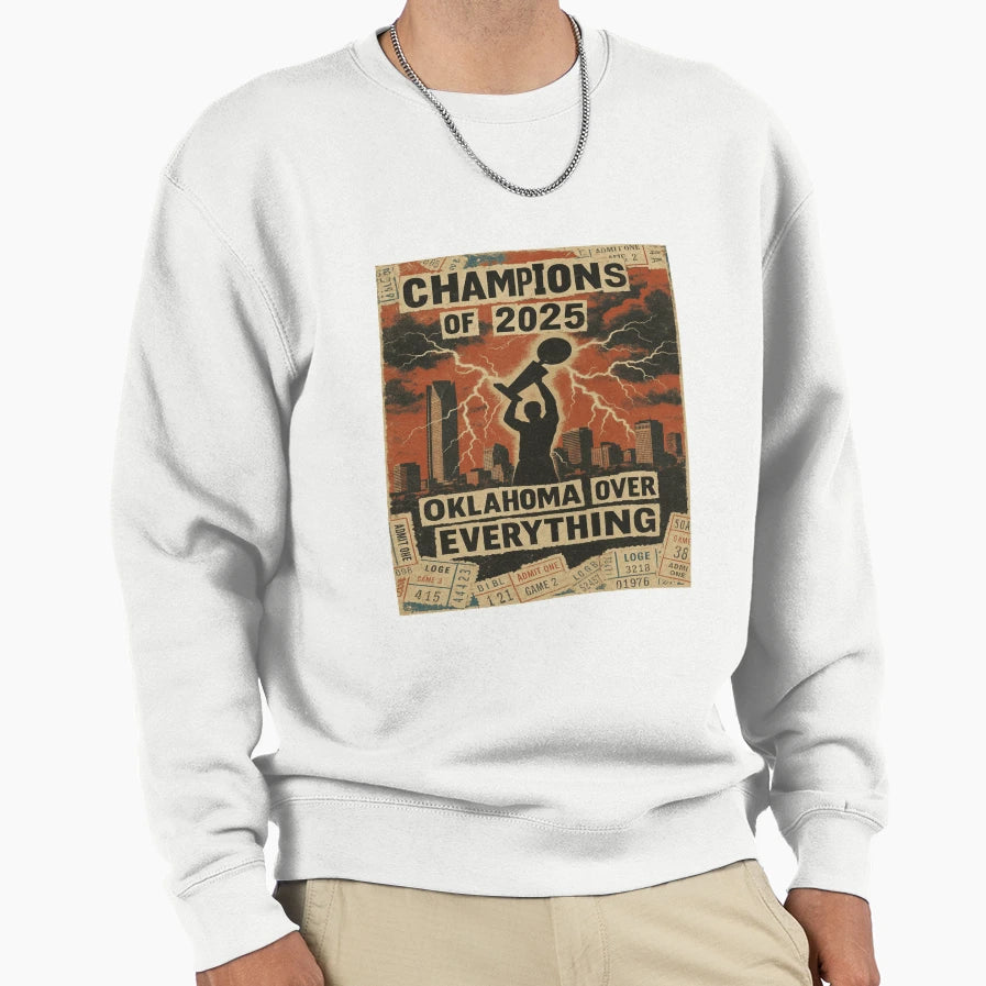 Oklahoma Champions Crown Today Art Sweatshirt - Trendy Graphic for Adults - T-Shirt, Sweatshirt, Hoodie