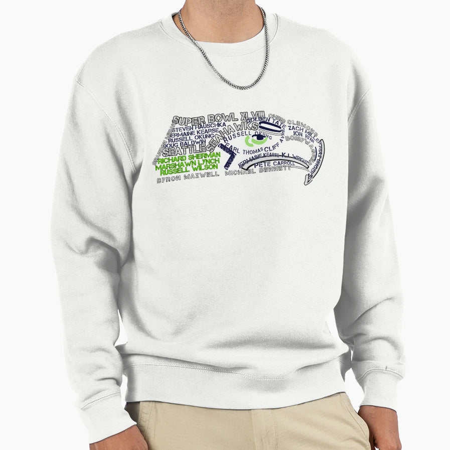 Spirit Seahawk Written Victory Sweatshirt - Streetwear Style Men Women - T-Shirt, Sweatshirt, Hoodie