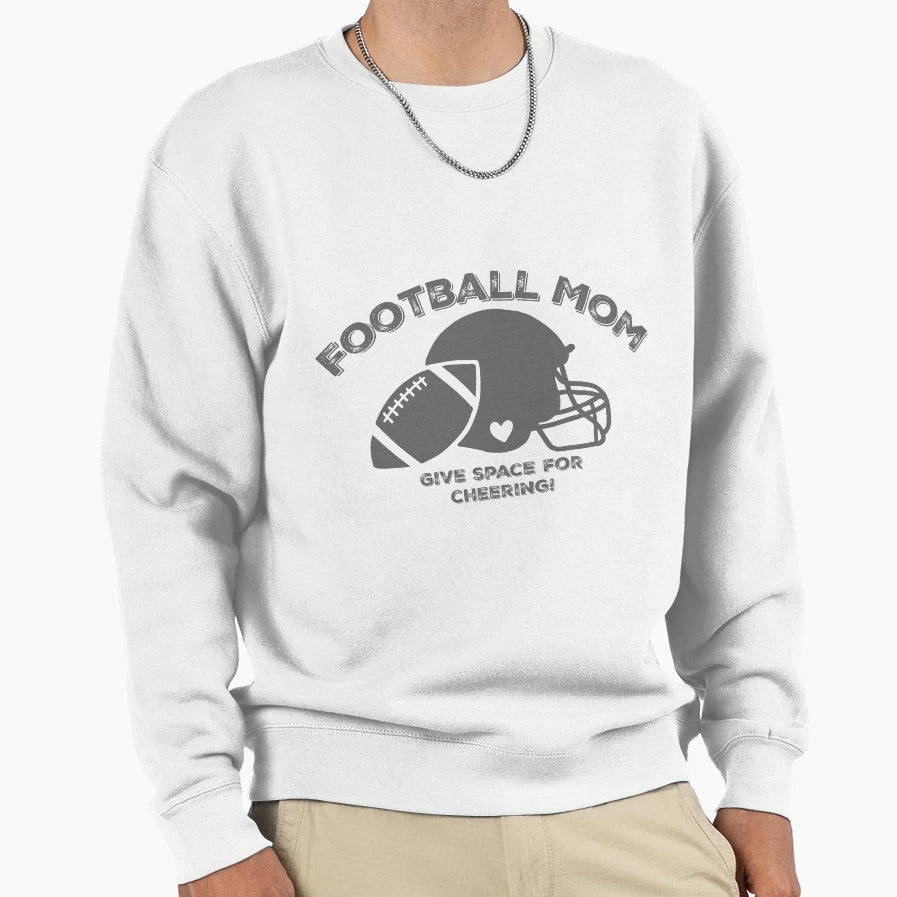 Football Mom Sweatshirt - Aesthetic Graphic Men Women - T-Shirt, Sweatshirt, Hoodie