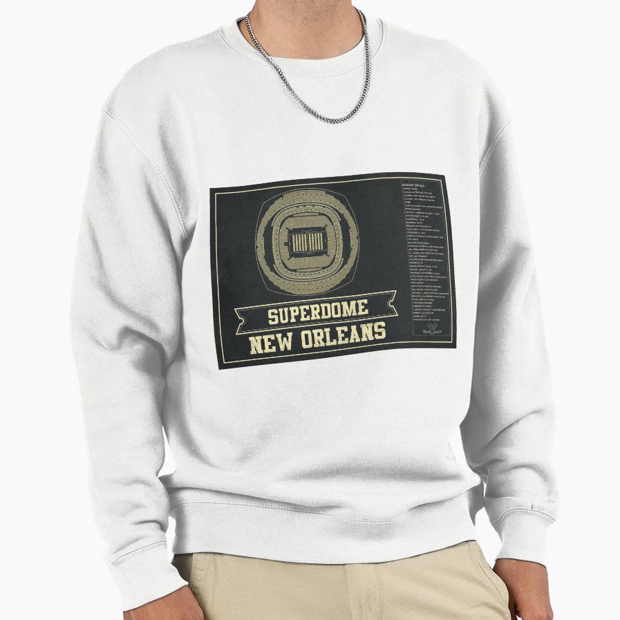 New Orleans Saints Superdome Sweatshirt - Fun Novelty Design Men Women - T-Shirt, Sweatshirt, Hoodie