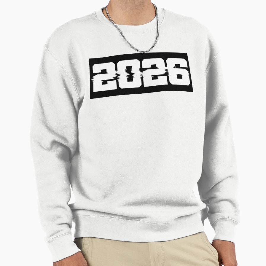 Happy New Year 2026 Sweatshirt - Minimalist Print Men Women - T-Shirt, Sweatshirt, Hoodie