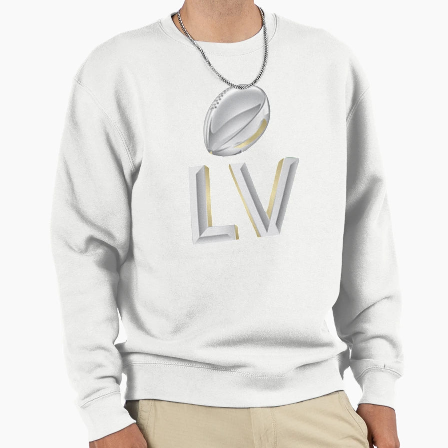 Silver Super Bowl Lv Sweatshirt - Trendy Graphic Unisex - T-Shirt, Sweatshirt, Hoodie