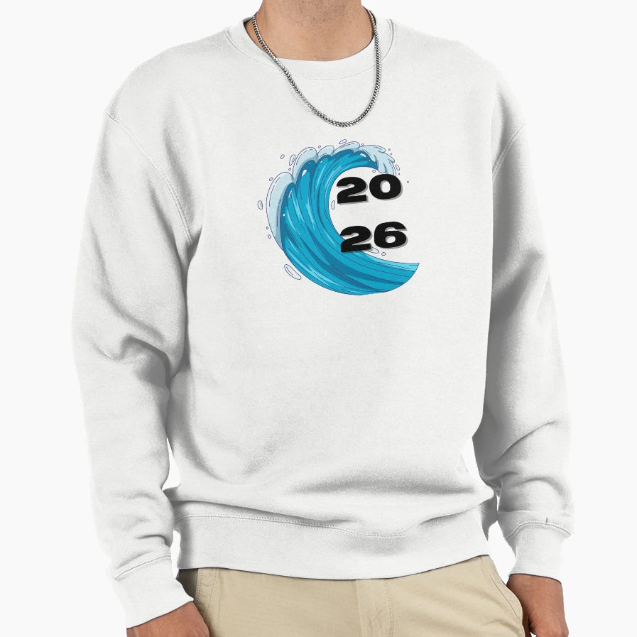 Blue Wave 2026 Sweatshirt - Unique Graphic for Adults - T-Shirt, Sweatshirt, Hoodie