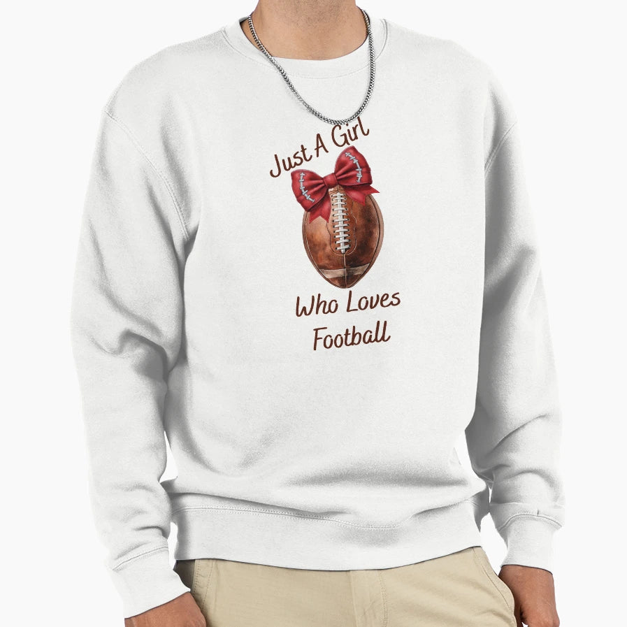 Bow Ball Football Love Sweatshirt - Minimalist Print Men Women - T-Shirt, Sweatshirt, Hoodie