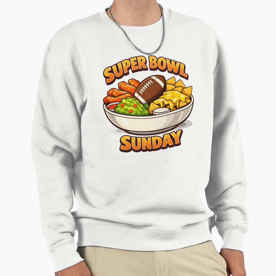 Super Bowl Food Lover Funny Game Sweatshirt - Minimalist Print for Adults - T-Shirt, Sweatshirt, Hoodie