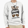 Football Mama Funny Mom Messy Bun Sweatshirt - Streetwear Style for Adults - T-Shirt, Sweatshirt, Hoodie