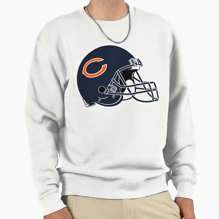 Chicago Football Helmet Sweatshirt - Trendy Graphic Men Women - T-Shirt, Sweatshirt, Hoodie