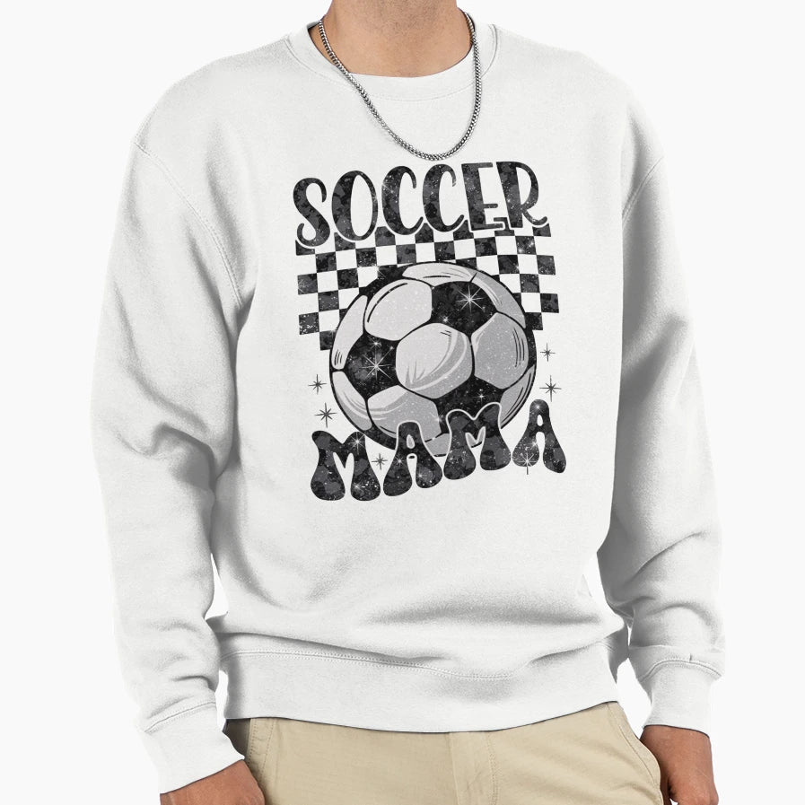 Soccer Mama Glitter Sweatshirt - Novelty Apparel Men Women - T-Shirt, Sweatshirt, Hoodie