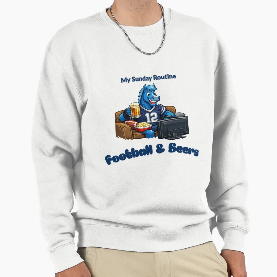 Indianapolis Colts Sunday Routine T-Shirt - Streetwear Style Men Women - T-Shirt, Sweatshirt, Hoodie