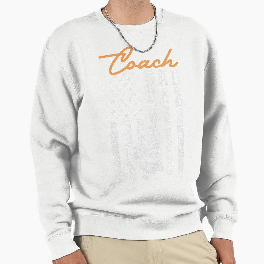 Football Coach Dad Sweatshirt - Graphic Print Unisex - T-Shirt, Sweatshirt, Hoodie