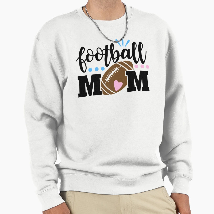 Football Mom Sweatshirt - Unique Graphic Men Women - T-Shirt, Sweatshirt, Hoodie