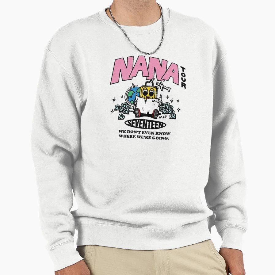 Seventeen Kpop Nana Tour Logo Sweatshirt - Novelty Apparel Unisex - T-Shirt, Sweatshirt, Hoodie