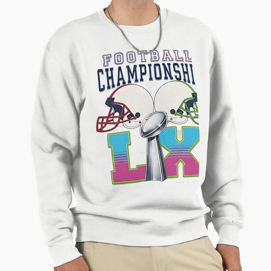 Champions Du Super Bowl Lx Des Sweatshirt - Fun Novelty Design Men Women - T-Shirt, Sweatshirt, Hoodie