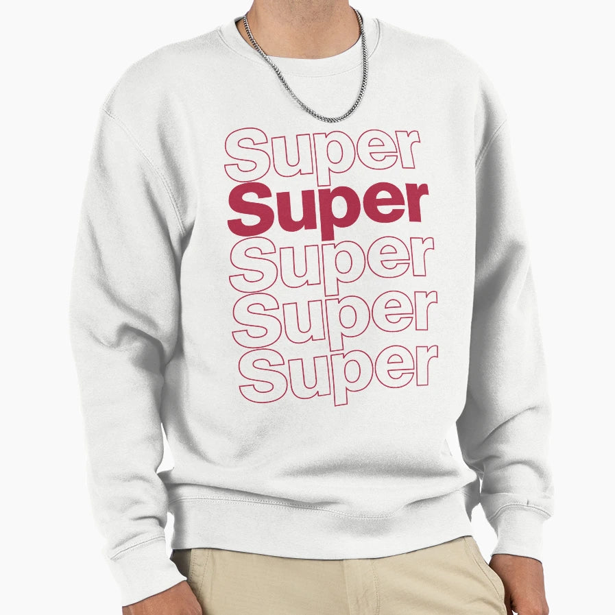 Super Logo Artwork Sweatshirt - Casual Everyday Wear Men Women - T-Shirt, Sweatshirt, Hoodie