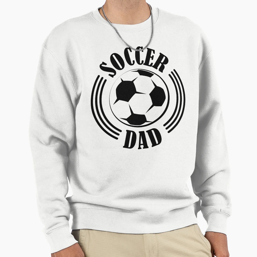 Soccer Dad Father Soccer Ball Logo Sweatshirt - Custom Art Print Men Women - T-Shirt, Sweatshirt, Hoodie