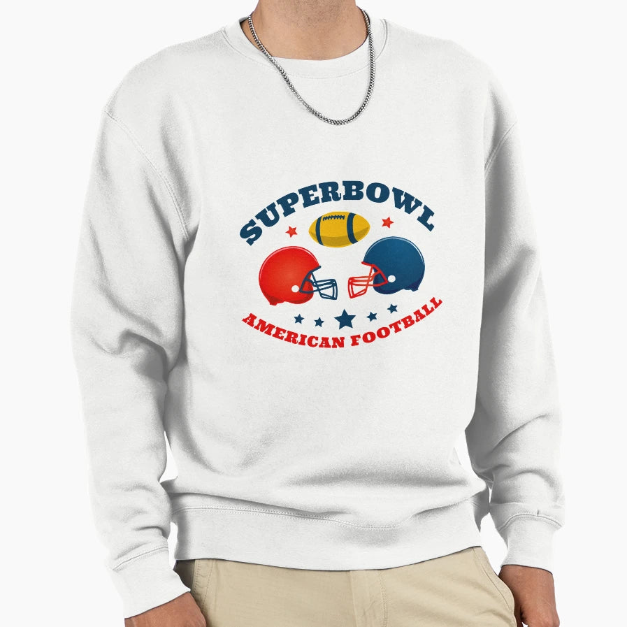 Superbowl American Football Sweatshirt - Minimalist Print Unisex - T-Shirt, Sweatshirt, Hoodie
