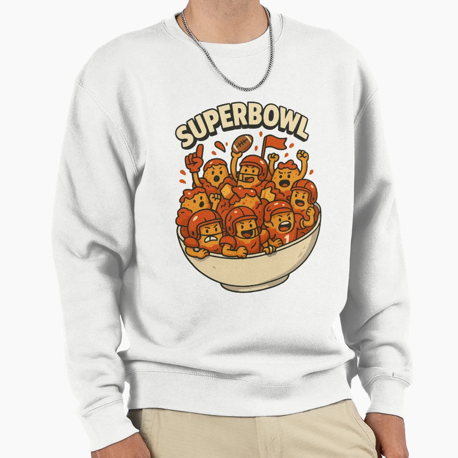 Superbowl Funny Potato Football Sweatshirt - Novelty Apparel Men Women - T-Shirt, Sweatshirt, Hoodie