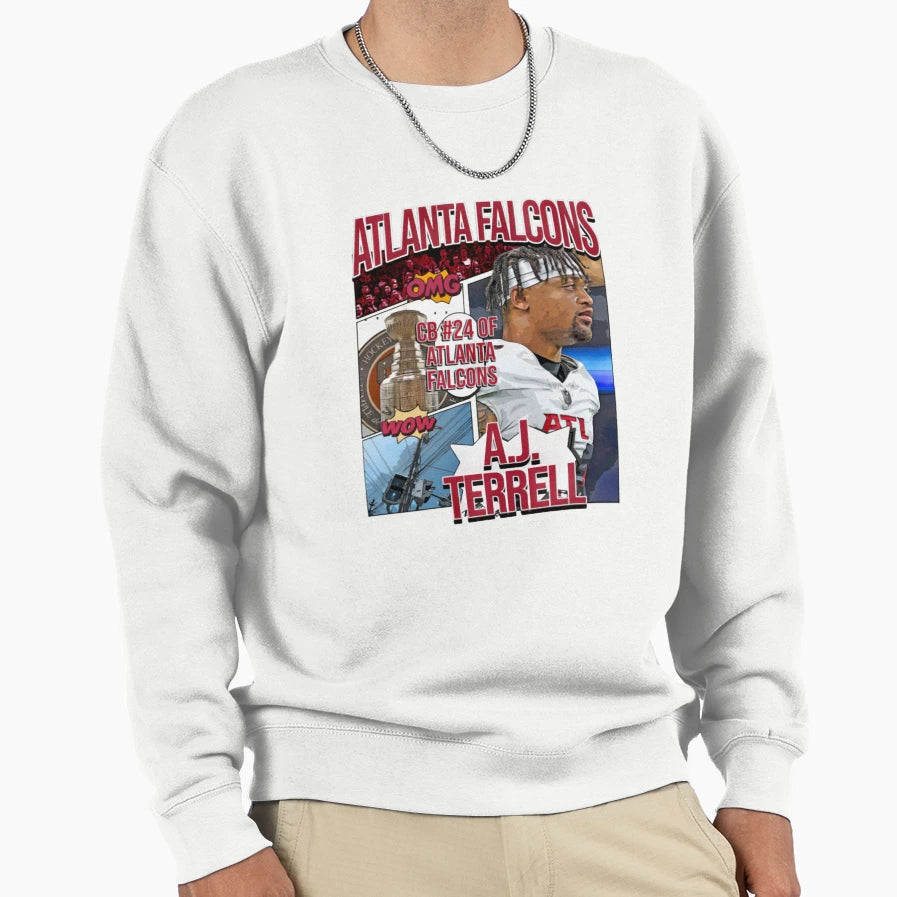 Aj Terrell Football Falcons 1 Sweatshirt - Fun Novelty Design for Adults - T-Shirt, Sweatshirt, Hoodie