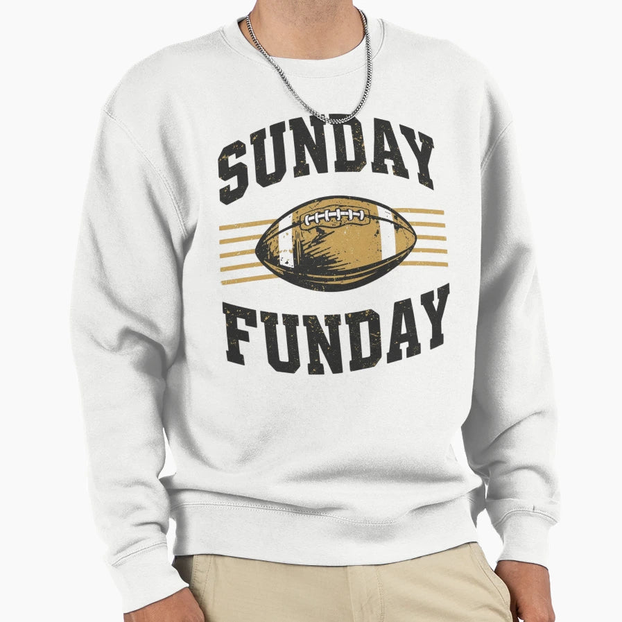 Sunday Funday Football Fun Football Sunday T-Shirt - Graphic Print Unisex - T-Shirt, Sweatshirt, Hoodie