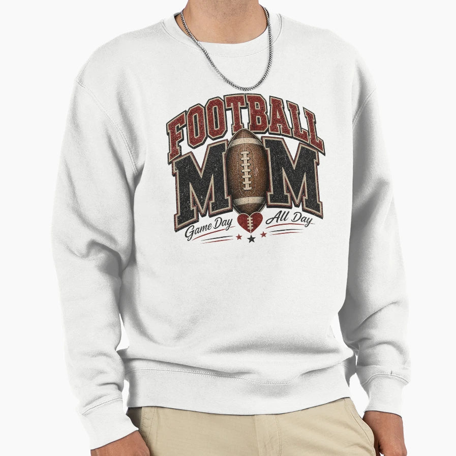 Football Mom Game Day Sweatshirt - Novelty Apparel Men Women - T-Shirt, Sweatshirt, Hoodie