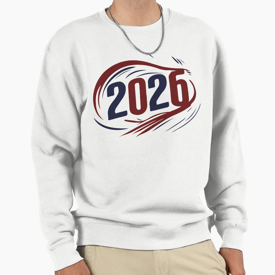 New Year 2026 Sporty Sweatshirt - Casual Everyday Wear Men Women - T-Shirt, Sweatshirt, Hoodie