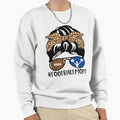 Football Mom Messy Bun Sunglasses Sweatshirt - Novelty Apparel for Adults - T-Shirt, Sweatshirt, Hoodie