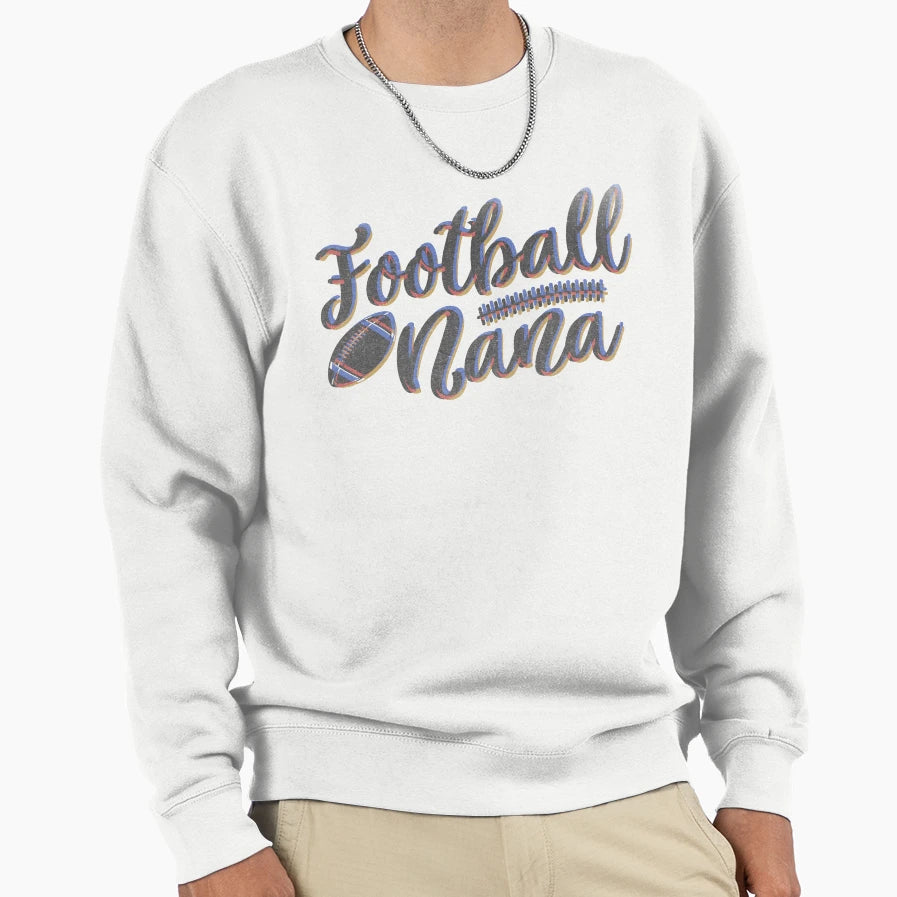 Football Nana Sweatshirt - Graphic Print for Adults - T-Shirt, Sweatshirt, Hoodie