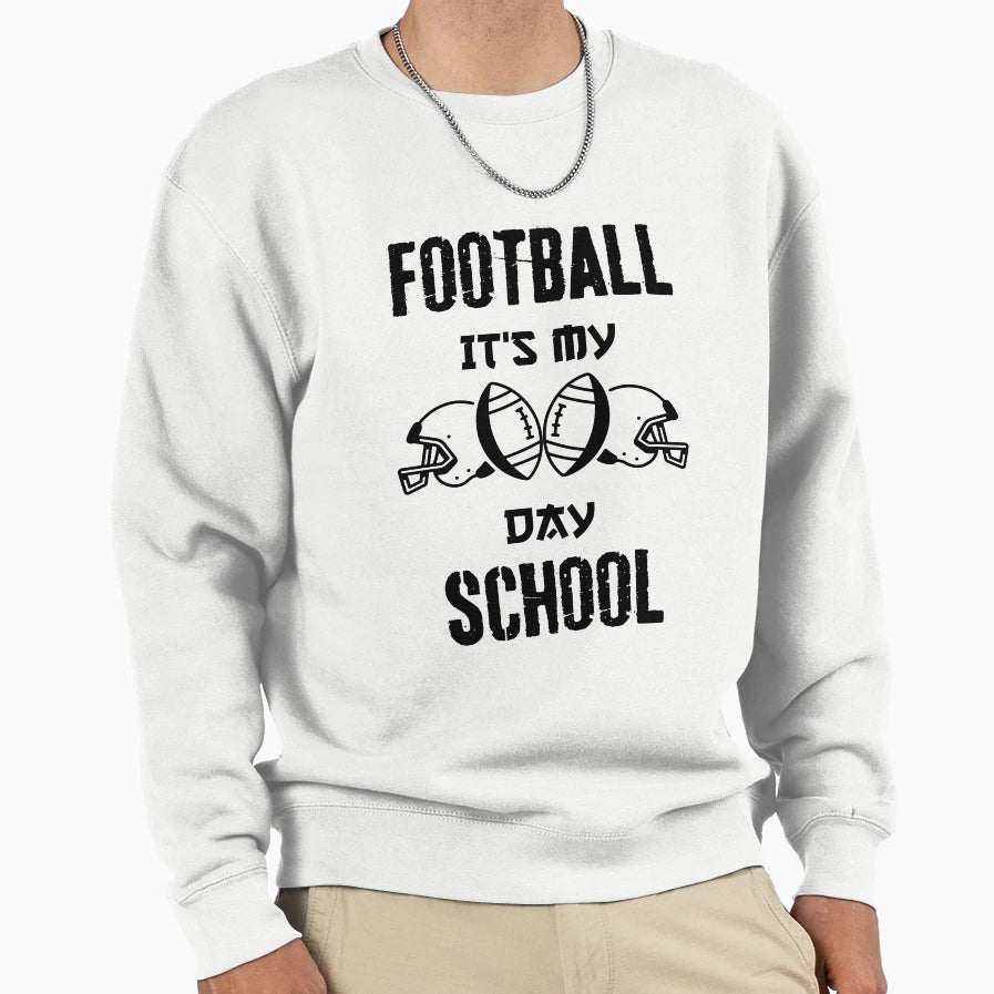 Football Its My 100 Th Day School Sweatshirt - Graphic Print Unisex - T-Shirt, Sweatshirt, Hoodie