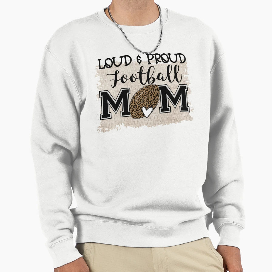 Football Mom Sweatshirt - Custom Art Print Men Women - T-Shirt, Sweatshirt, Hoodie