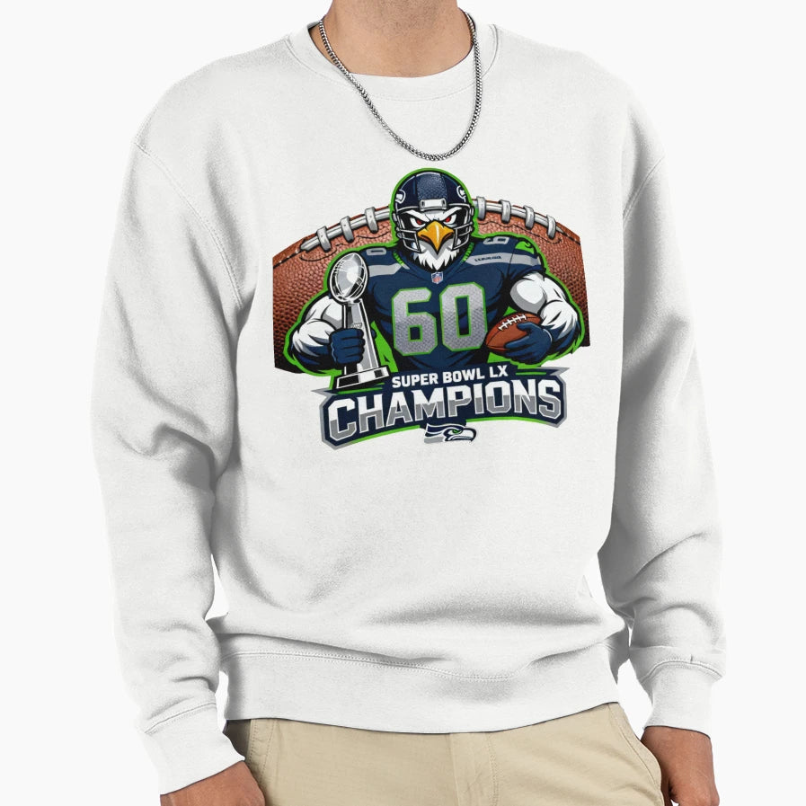 Super Bowl Lx Champions Sweatshirt - Unique Graphic for Adults - T-Shirt, Sweatshirt, Hoodie