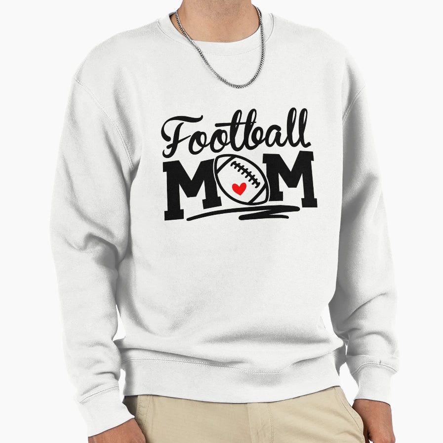 Football Mom Leopard Football Love Football T-Shirt - Graphic Print Unisex - T-Shirt, Sweatshirt, Hoodie