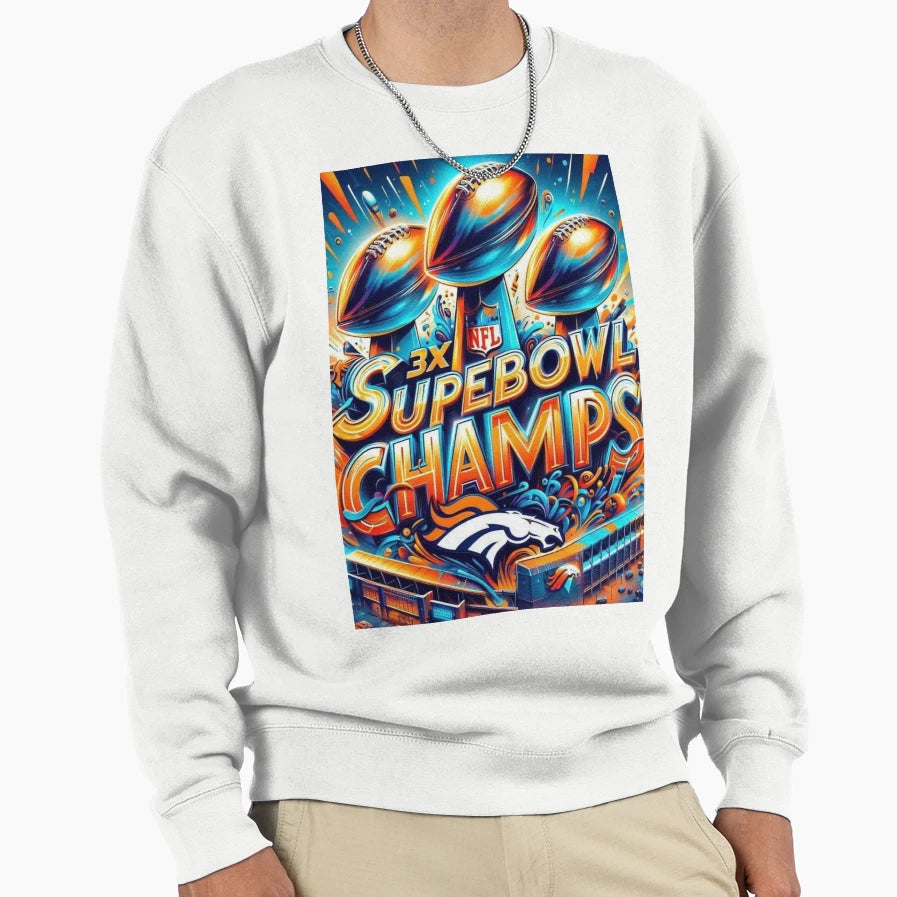 3X Superbowl Champs Sweatshirt - Streetwear Style for Adults - T-Shirt, Sweatshirt, Hoodie
