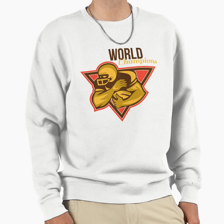 American Football Running Back World Sweatshirt - Minimalist Print Unisex - T-Shirt, Sweatshirt, Hoodie