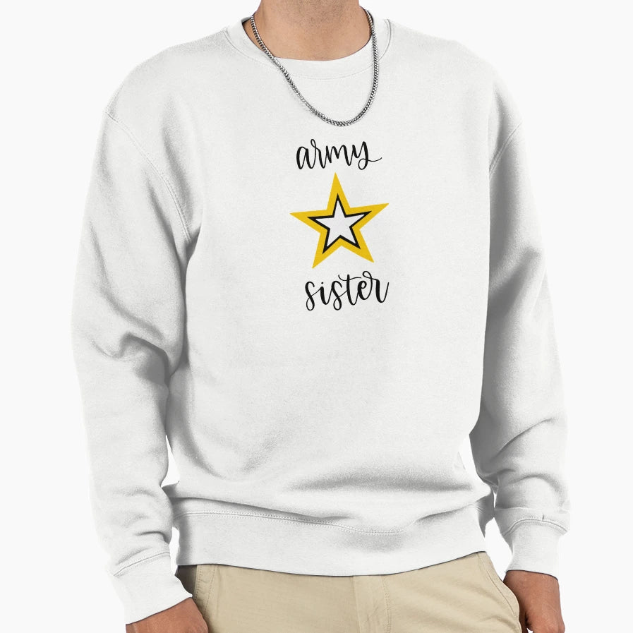 Army Sister Sweatshirt - Minimalist Print for Adults - T-Shirt, Sweatshirt, Hoodie