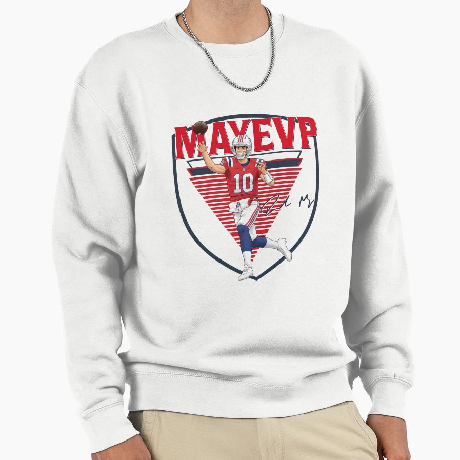 Maye Vp Drake Maye Mvp Sweatshirt - Aesthetic Graphic Unisex - T-Shirt, Sweatshirt, Hoodie