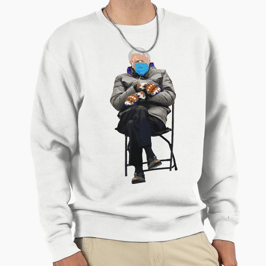 Grumpy Mitten Bernie Sweatshirt - Casual Everyday Wear for Adults - T-Shirt, Sweatshirt, Hoodie