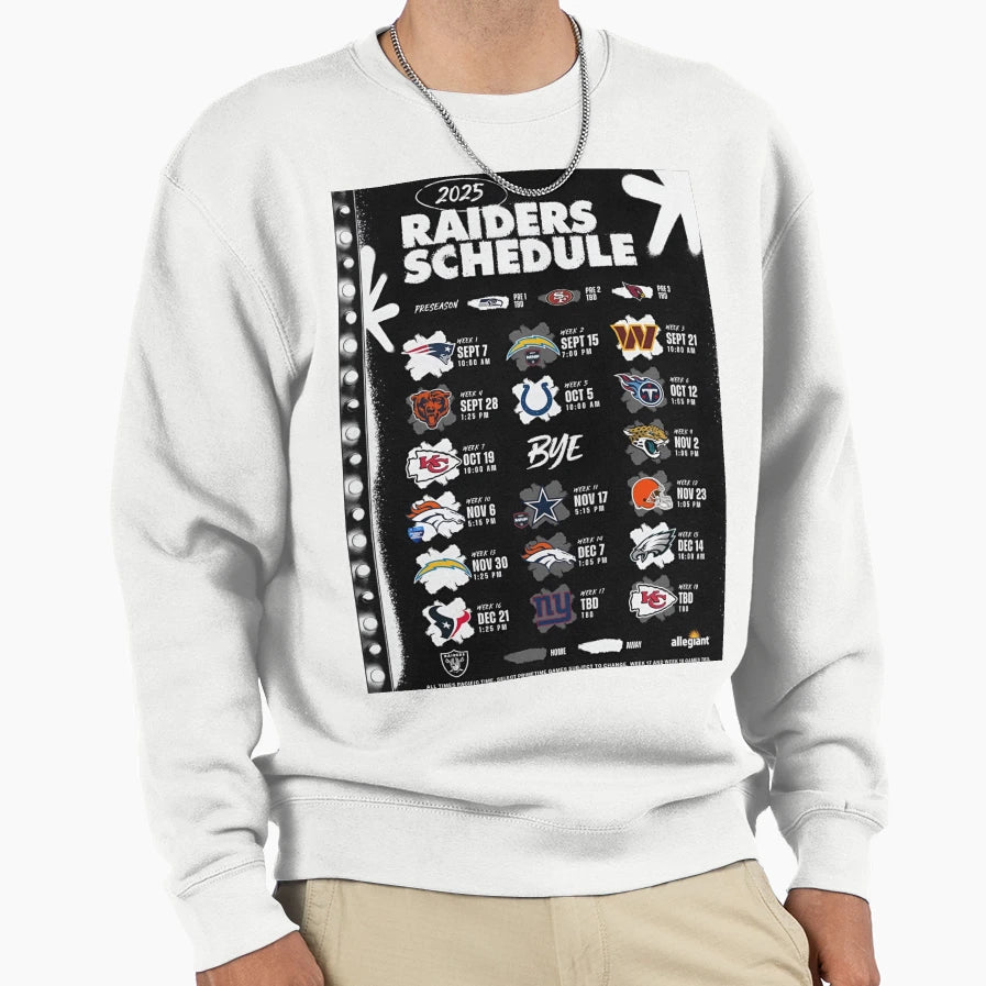 Las Vegas Raiders 2025 Football Sweatshirt - Trendy Graphic Men Women - T-Shirt, Sweatshirt, Hoodie
