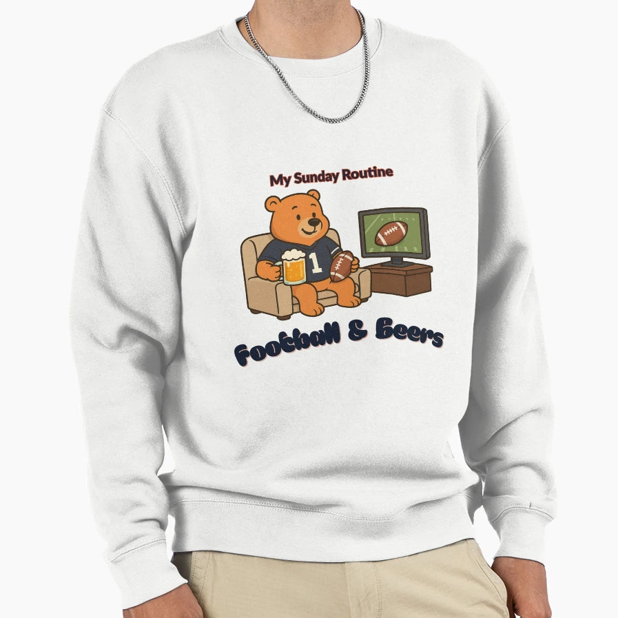 Intage Bears Football Beers Funny Sweatshirt - Casual Everyday Wear Unisex - T-Shirt, Sweatshirt, Hoodie