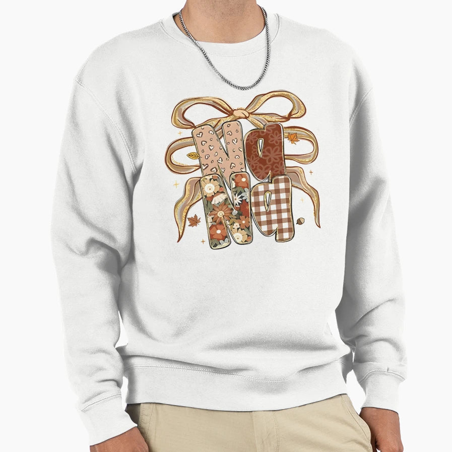 Floral Fall Nana Sweatshirt - Novelty Apparel for Adults - T-Shirt, Sweatshirt, Hoodie