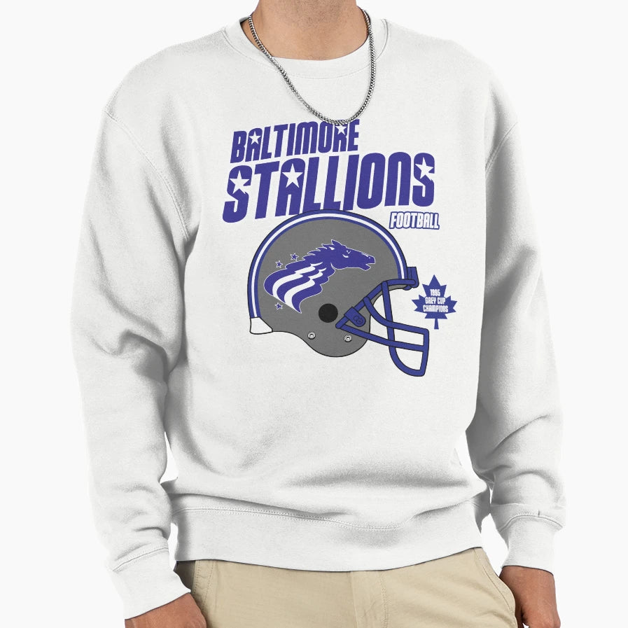 Baltimore Stallions Football Sweatshirt - Casual Everyday Wear for Adults - T-Shirt, Sweatshirt, Hoodie