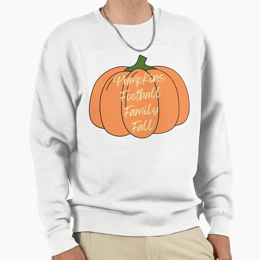 Pumpkins Football Family Fall Sweatshirt - Unique Graphic Men Women - T-Shirt, Sweatshirt, Hoodie