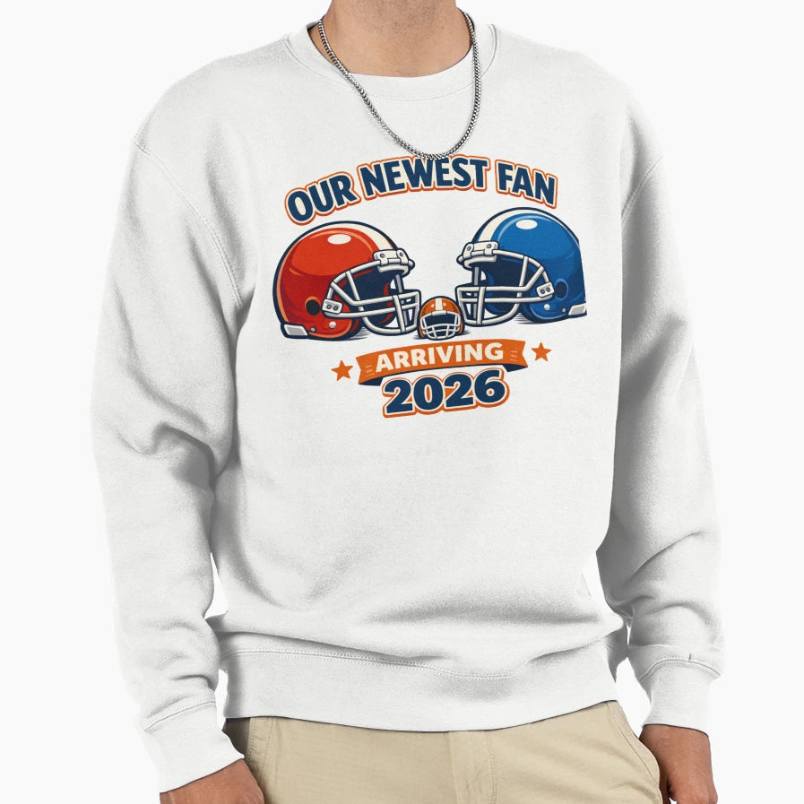 Our Newest Fan 2026 Family Football T-Shirt - Trendy Graphic for Adults - T-Shirt, Sweatshirt, Hoodie